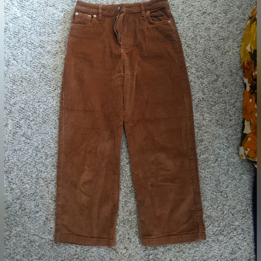 Petal & Pup Straight Leg Crop Corduroy Pants